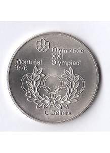 1976 - CANADA XXI Olimpiade 5 Dollari 2° Serie Anelli Olimpici Fdc